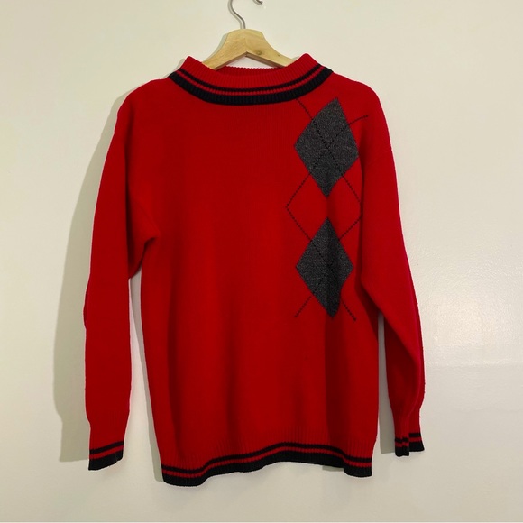 Vintage | Darian Red Knit Pull Over Sweater - Picture 1 of 11